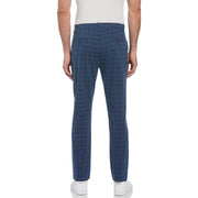 Cotton Blend Check Pattern Slim Fit Chino (Sargasso Sea) 