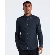 Cotton Waffle Solid Shirt (Dark Sapphire) 