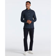 Cotton Waffle Solid Shirt (Dark Sapphire) 