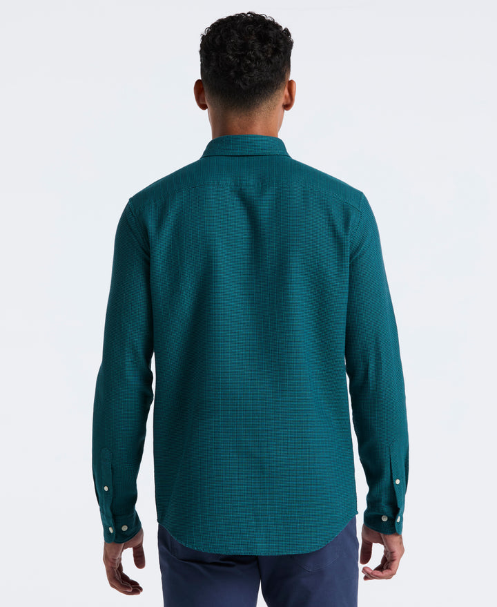 Cotton Waffle Solid Shirt (Reflecting Pond) 