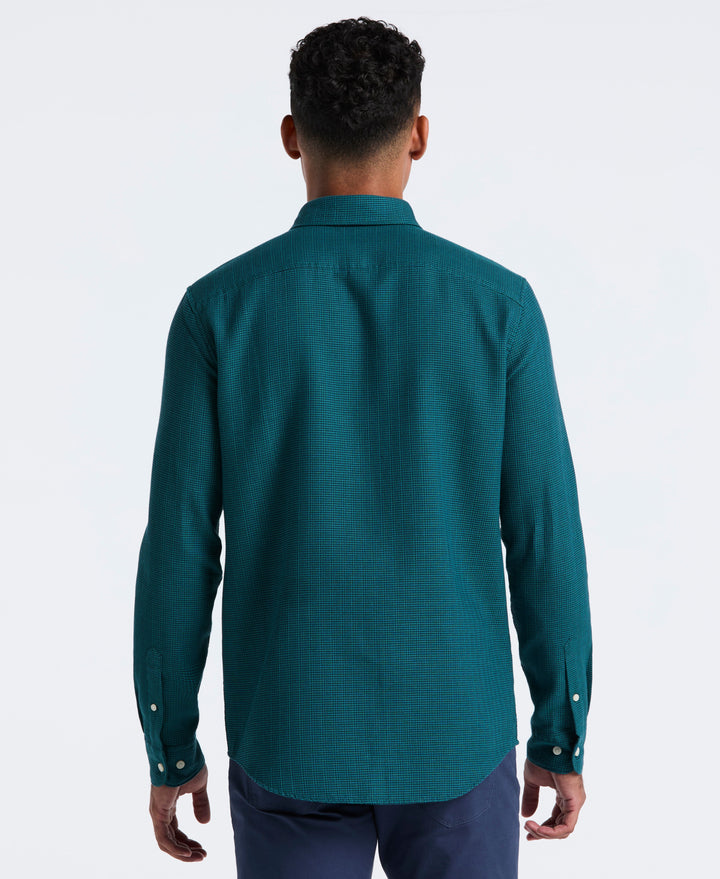 Cotton Waffle Solid Shirt (Reflecting Pond) 