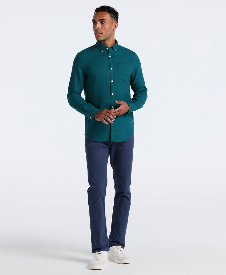 Cotton Waffle Solid Shirt (Reflecting Pond) 