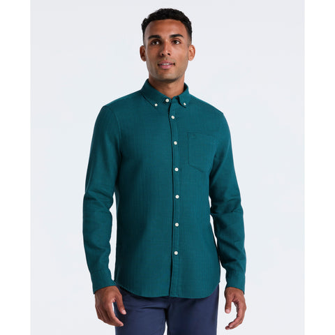 Cotton Blend Waffle Shirt-Shirts-Reflecting Pond-XS-Original Penguin