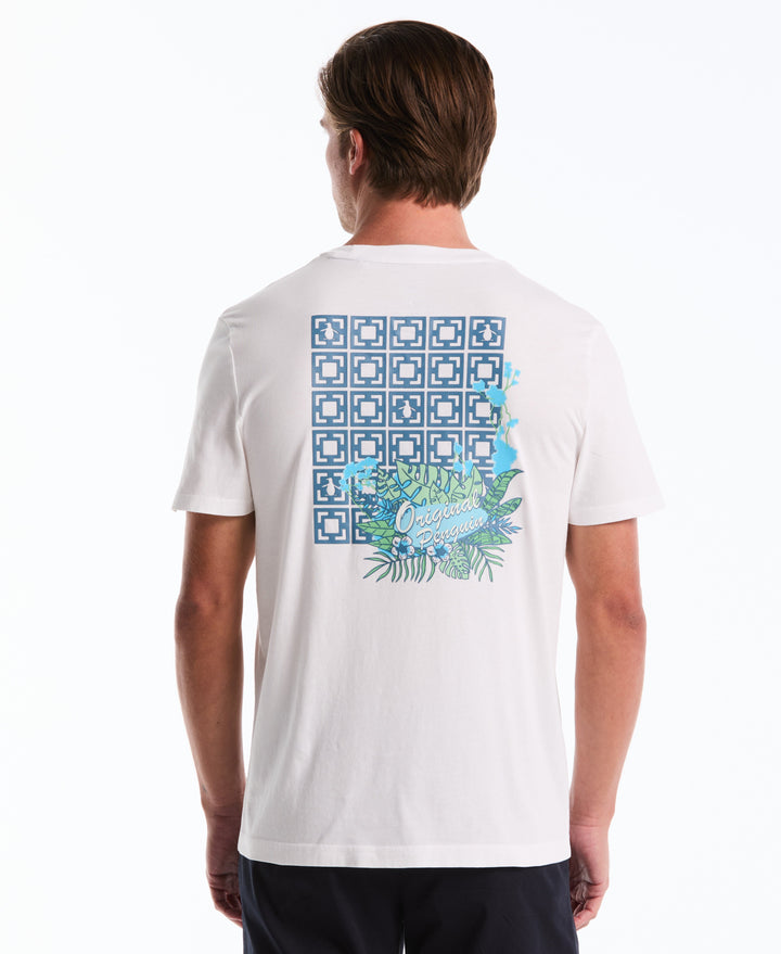 Cotton Breeze Block Graphic Tee (Bright White) 