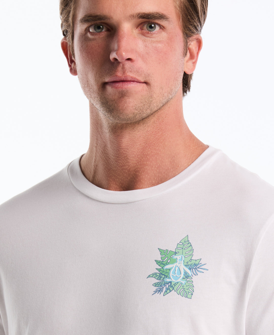 Cotton Breeze Block Graphic Tee (Bright White) 