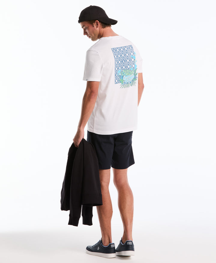 Cotton Breeze Block Graphic Tee (Bright White) 