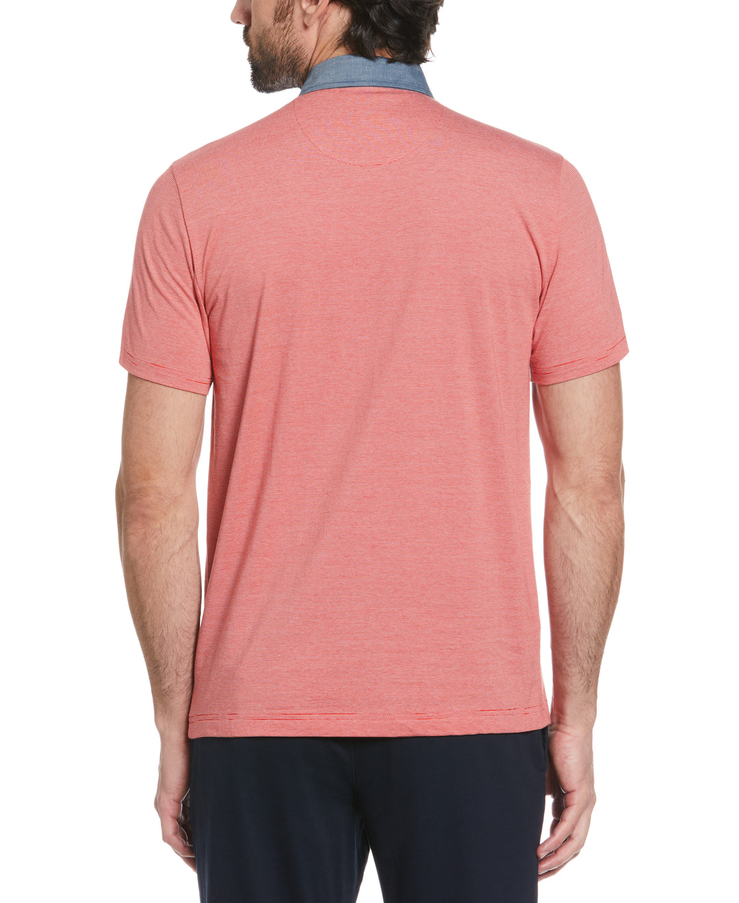 Chambray Collar Polo (Molten Lava) 