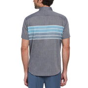 Cotton Chest Stripe Shirt (Dark Sapphire) 