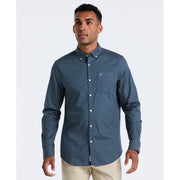 Cotton Stretch Chip Print Shirt (Sargasso Sea) 