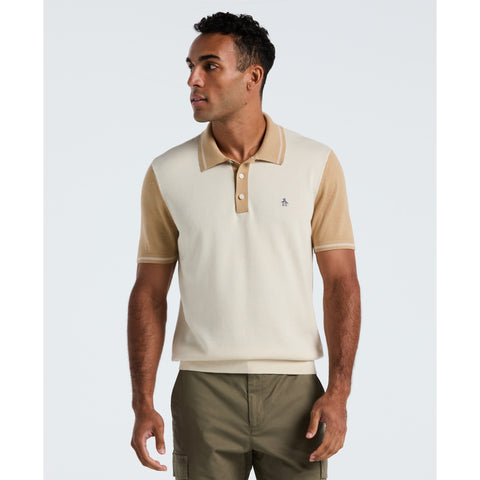 Cotton Colorblock Sweater Polo (Birch) 
