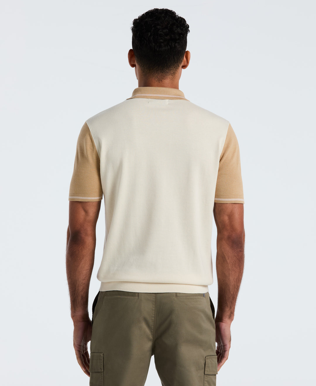 Cotton Colorblock Sweater Polo (Birch) 