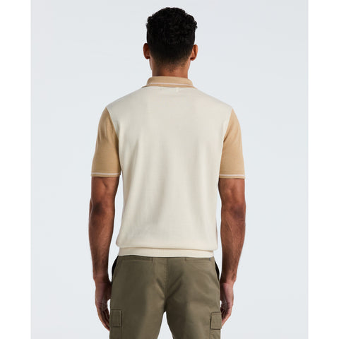 Cotton Colorblock Sweater Polo (Birch) 