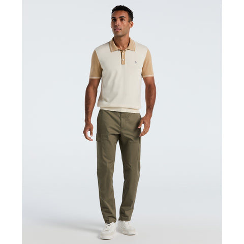 Cotton Colorblock Sweater Polo (Birch) 