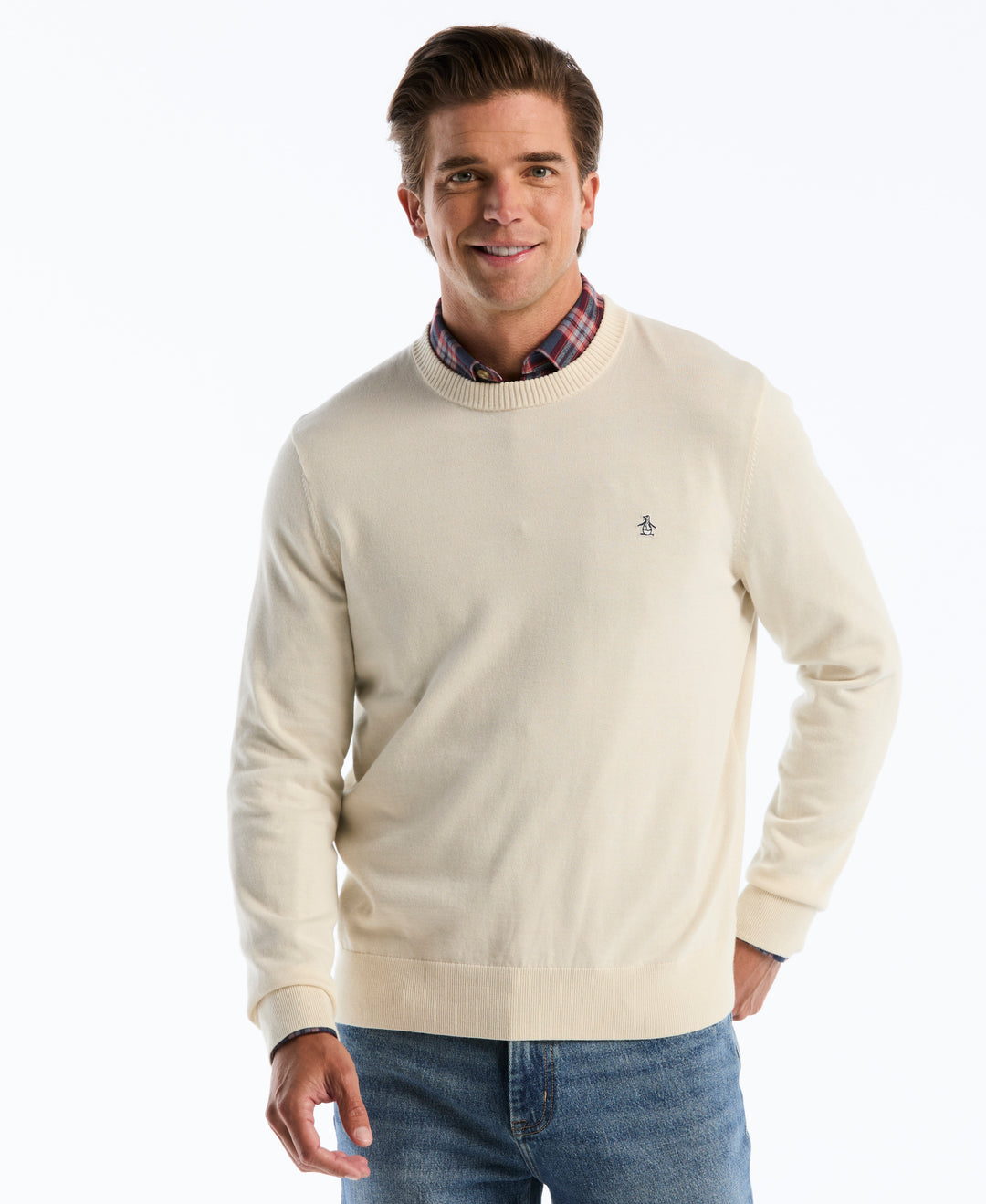Cotton Crew Neck Sweater (Birch) 