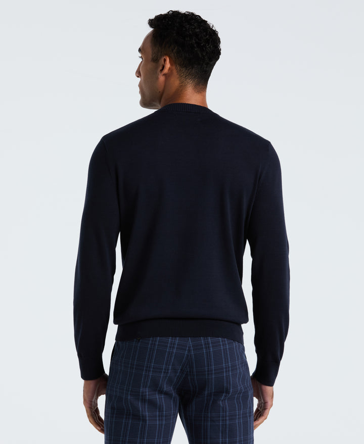 Cotton Crew Neck Sweater (Dark Sapphire) 