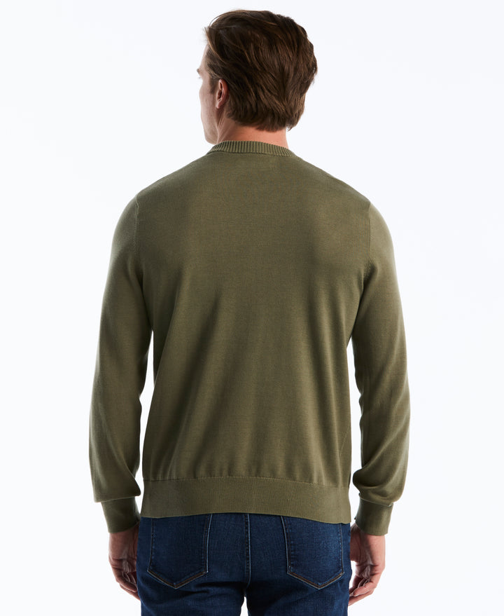 Cotton Crew Neck Sweater (Dusty Olive) 