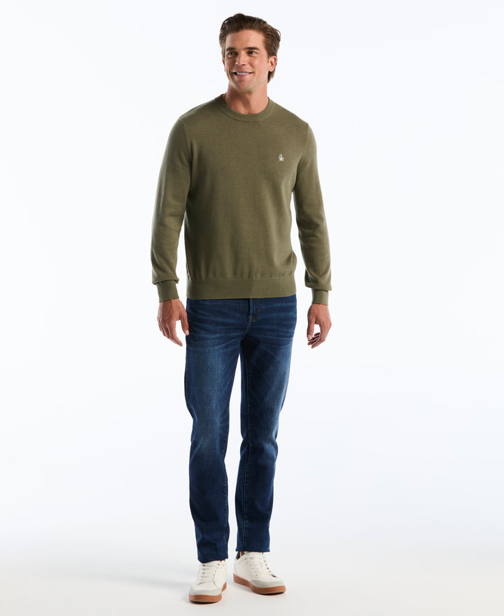 Cotton Crew Neck Sweater (Dusty Olive) 