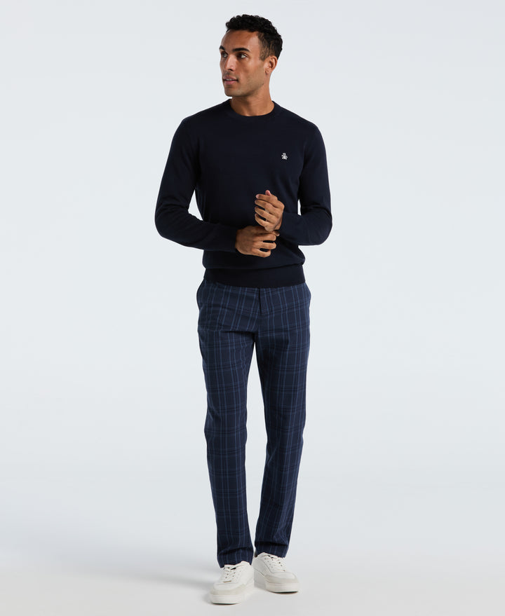 Cotton Crew Neck Sweater (Dark Sapphire) 