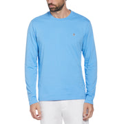 Cotton Crew Neck Tee (Azure Blue) 