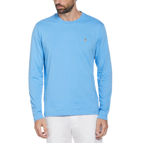 Cotton Crew Neck Tee (Azure Blue) 