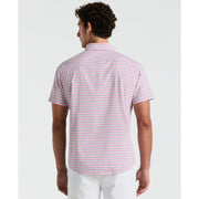 Cotton Crinkle Yarn Stripe Shirt (Raspberry) 