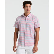 Cotton Crinkle Yarn Stripe Shirt (Raspberry) 