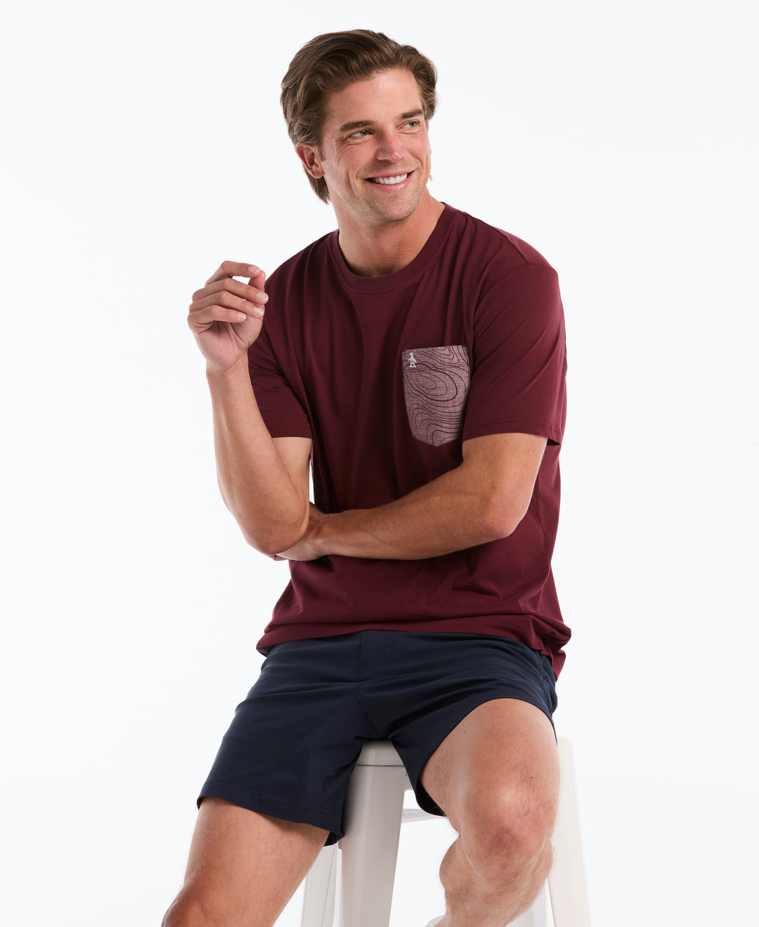 Cotton Ditsy Geo Print Tee (Port Royale) 