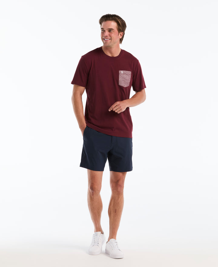 Cotton Ditsy Geo Print Tee (Port Royale) 