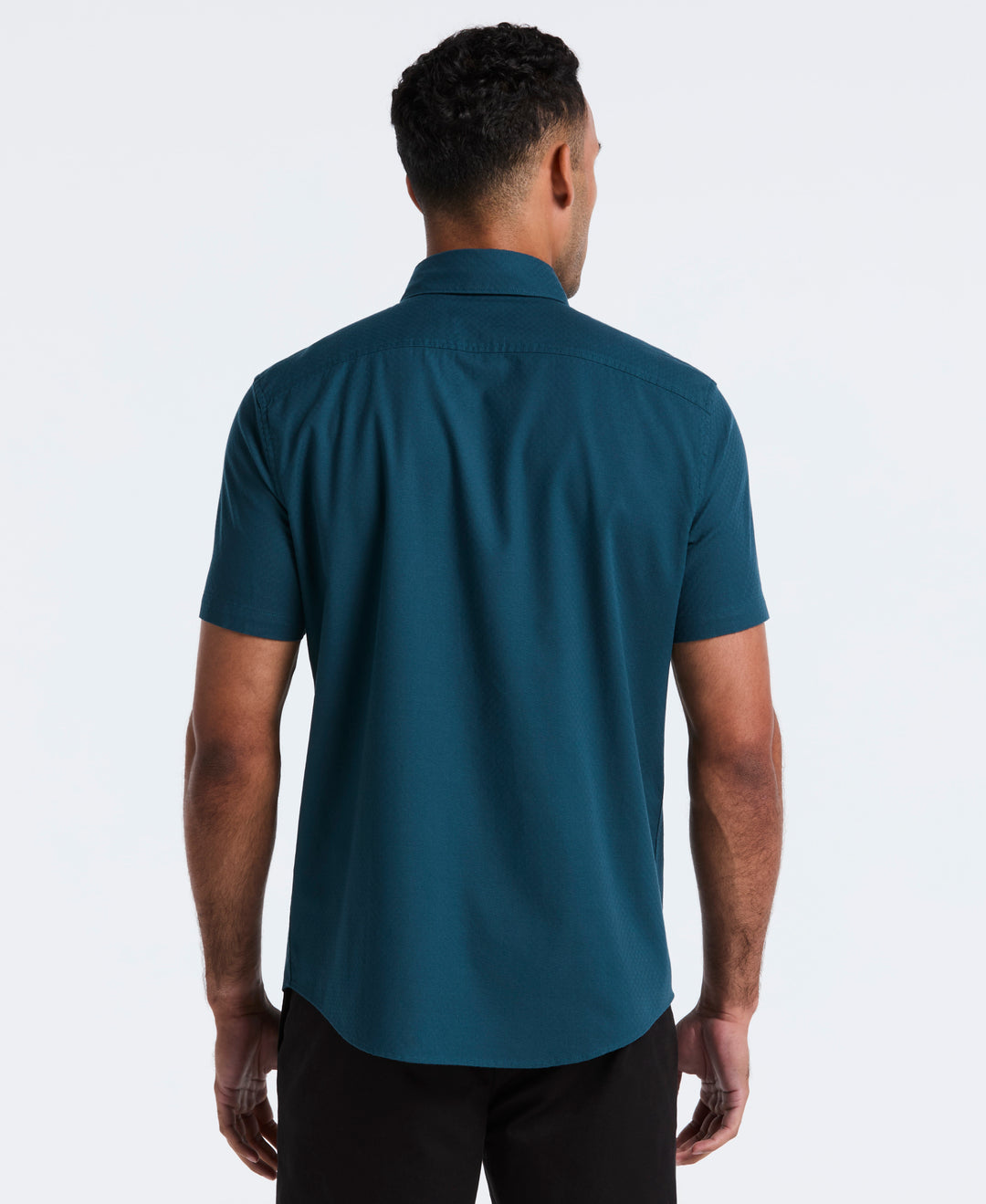 Cotton Dobby Check Shirt (Reflecting Pond) 