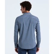 Cotton Eco Twill Stretch Check Shirt (Copen Blue) 