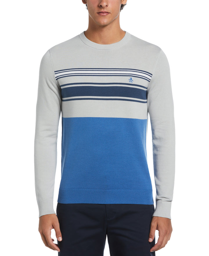 Cotton Engineered Stripe Sweater  (High Rise) 