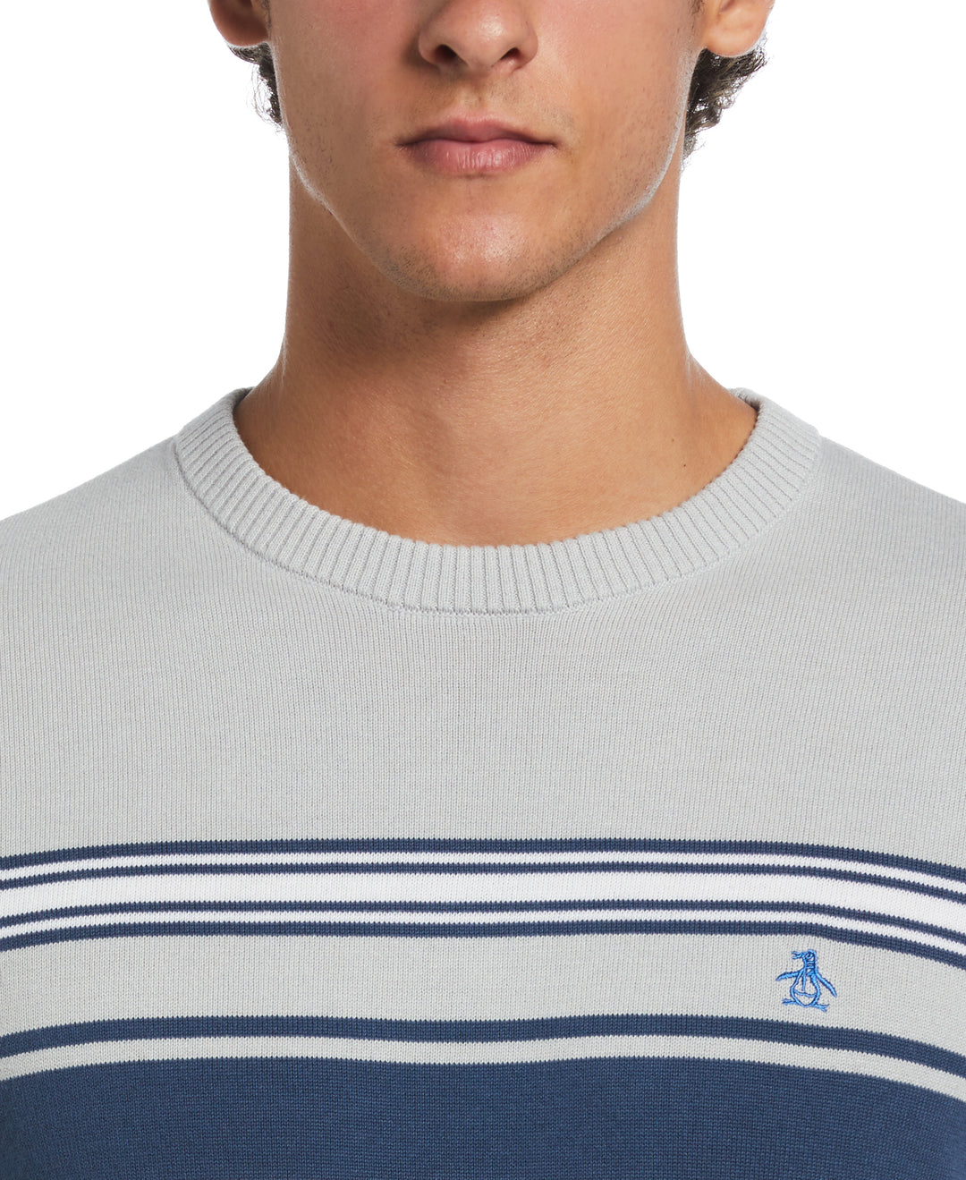 Cotton Engineered Stripe Sweater  (High Rise) 