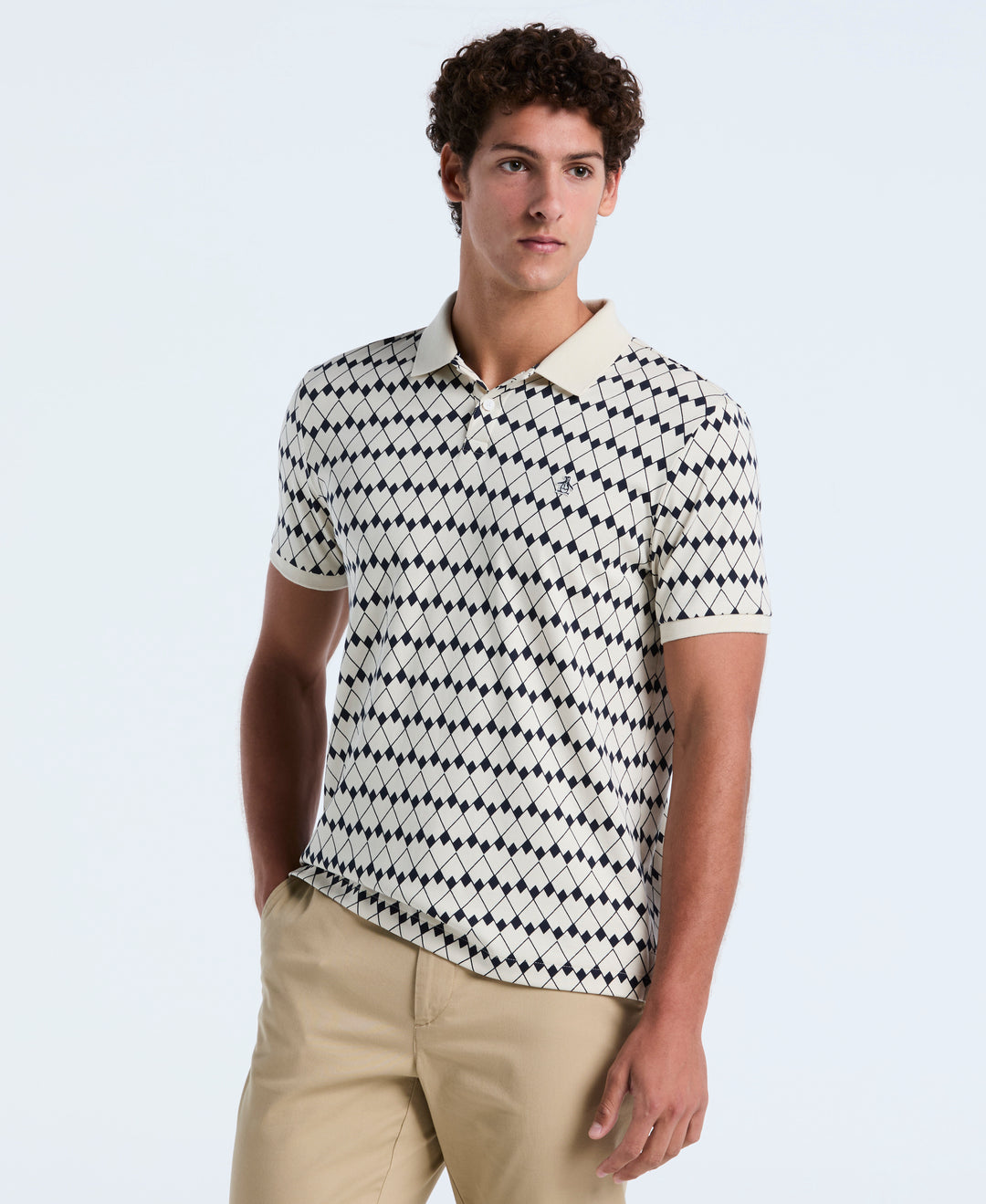 Cotton Flags Print Polo (Birch) 
