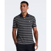 Cotton Flags Print Polo (Dark Sapphire) 