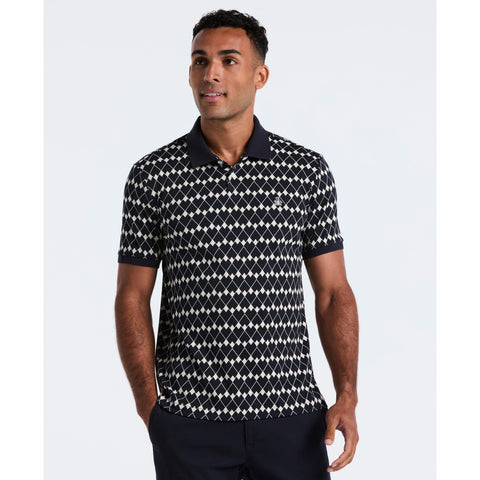 Cotton Flags Print Polo (Dark Sapphire) 