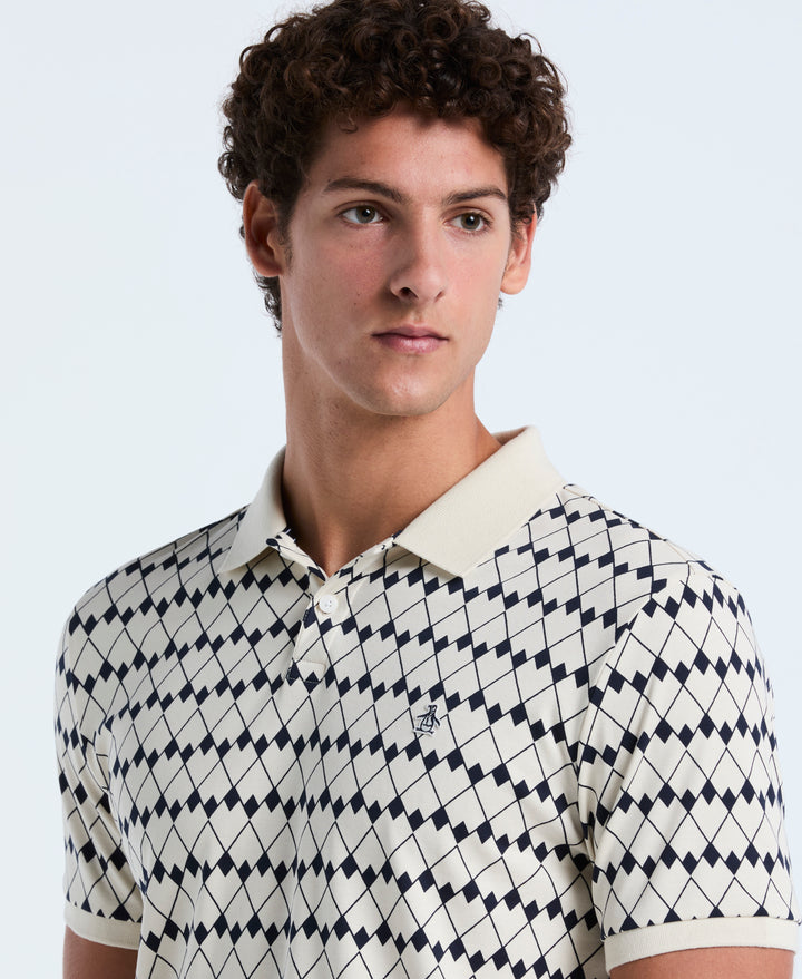 Cotton Flags Print Polo (Birch) 