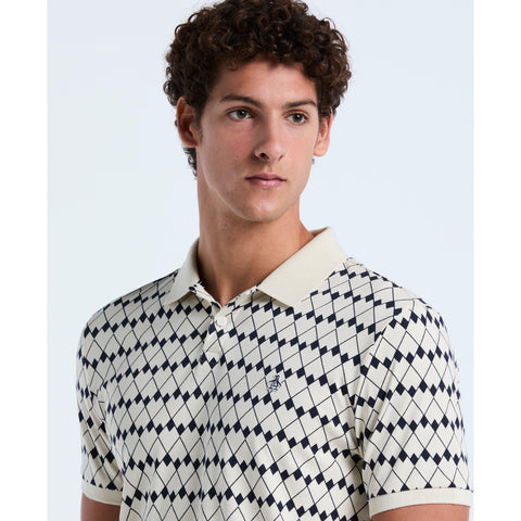 Cotton Flags Print Polo (Birch) 