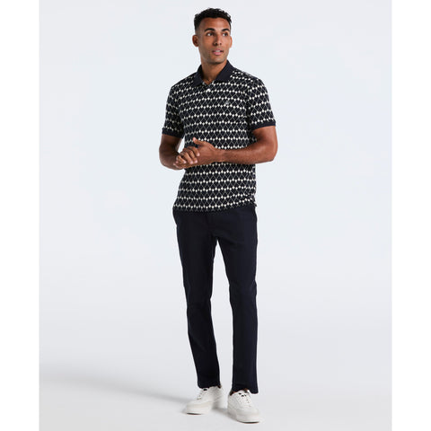 Cotton Flags Print Polo (Dark Sapphire) 