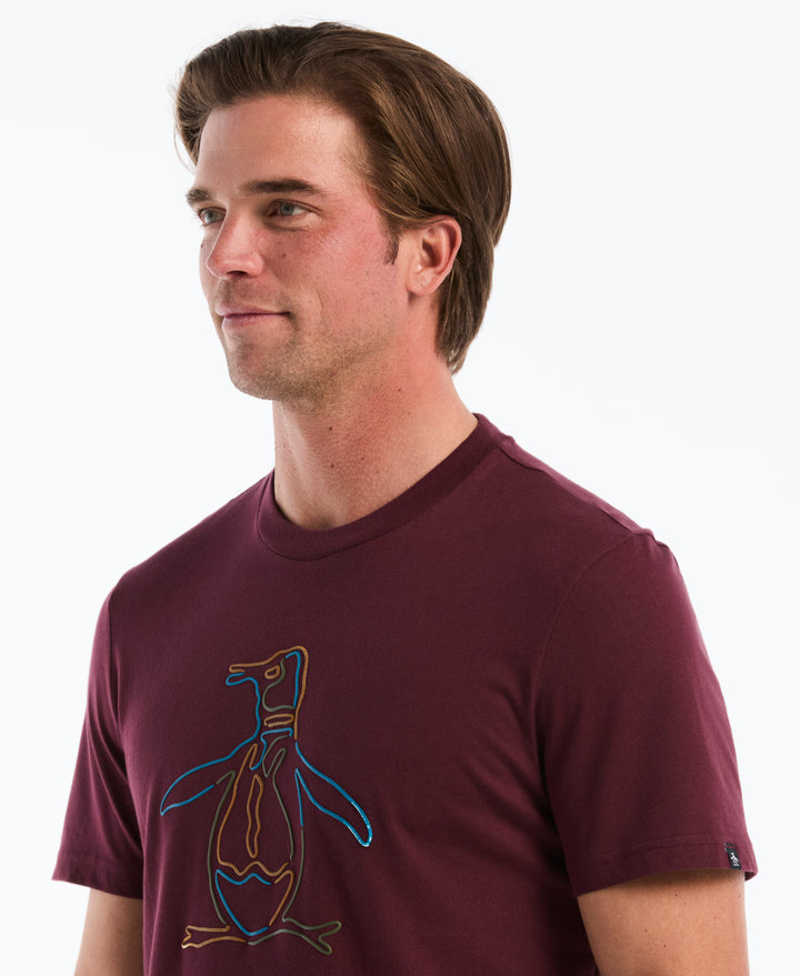 Cotton Graphic Tee with Puff Logo Pete (Port Royale) 