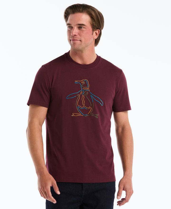 Cotton Graphic Tee with Puff Logo Pete (Port Royale) 