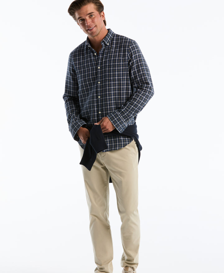 Cotton Heavy Texture Dobby Shirt (Sargasso Sea) 