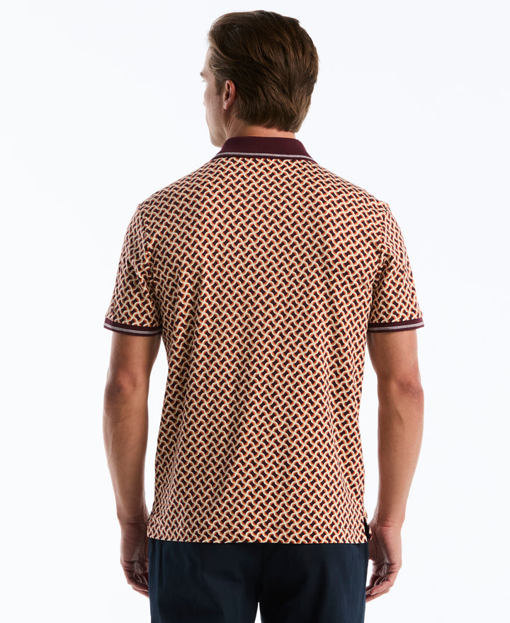 Cotton Interlock 70s Geo Polo (Port Royale) 