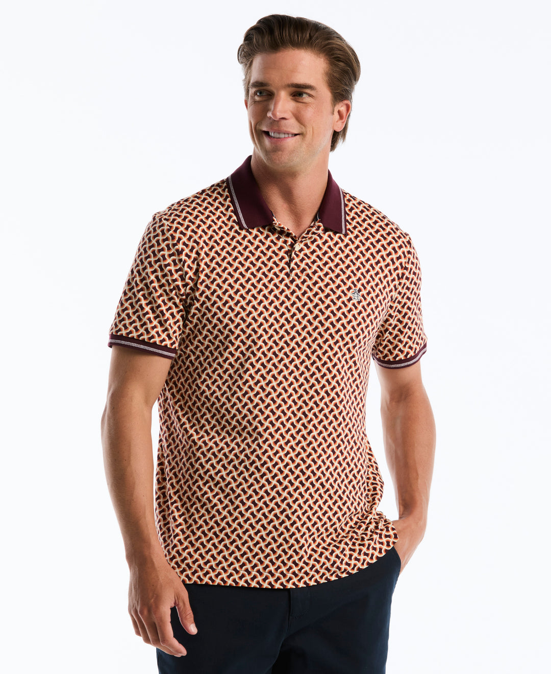 Cotton Interlock 70s Geo Polo (Port Royale) 
