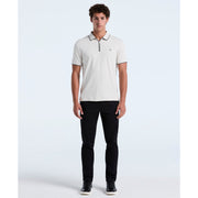 Cotton Interlock 1/4 Zip Tipped Polo (Birch Htr) 