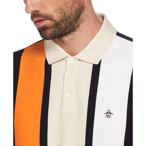 Vertical Stripe Polo (True Black) 