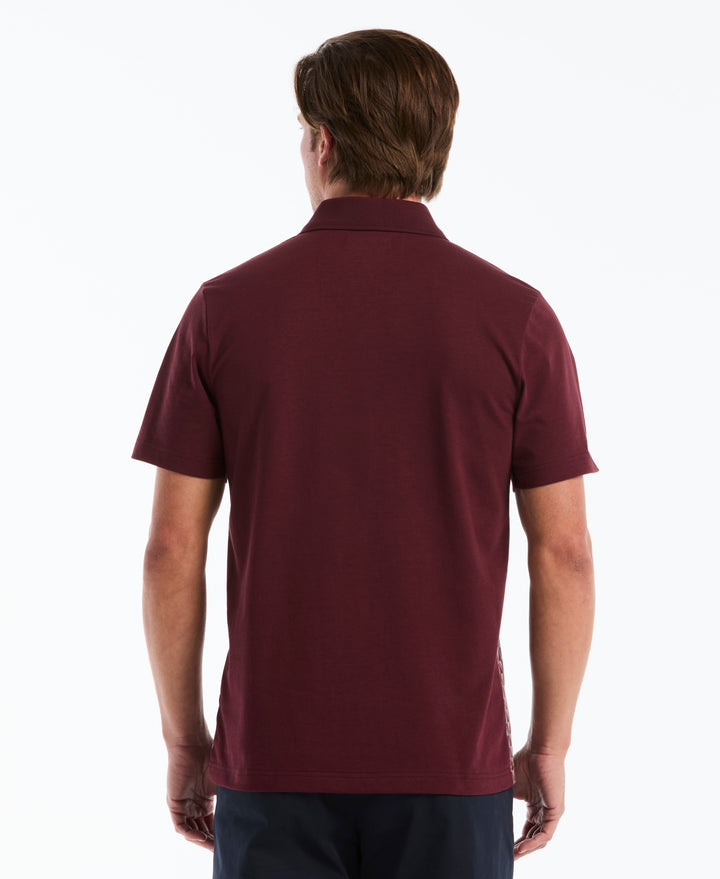 Cotton Jacquard Diamond Polo (Port Royale) 