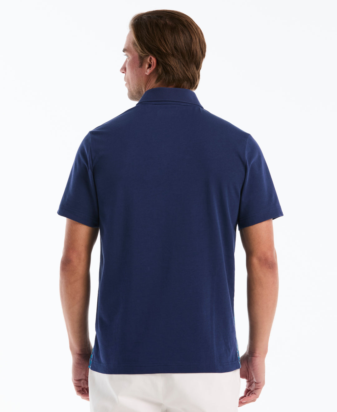 Cotton Jacquard Diamond Polo (Blue Depths) 