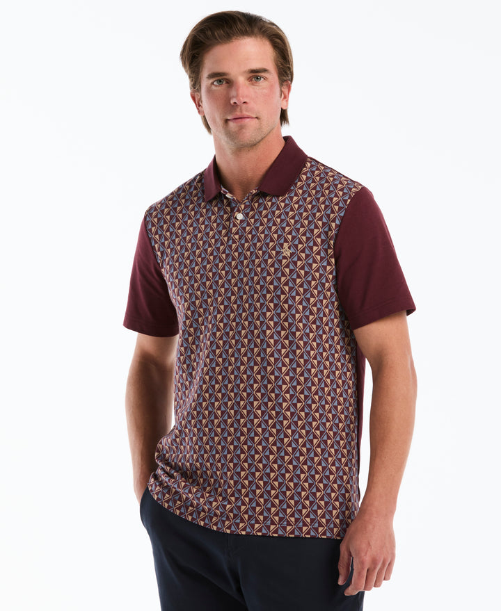 Cotton Jacquard Diamond Polo (Port Royale) 