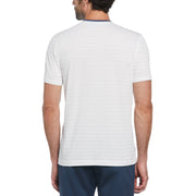 Cotton Jacquard Solid Tipping Tee (Bright White) 