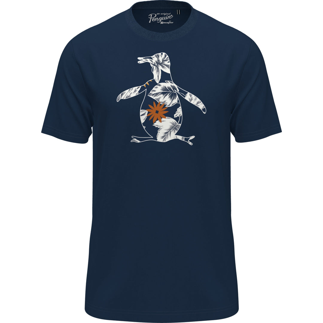 Cotton Jersey Daisy Leaf Graphic Pete (Sargasso Sea) 